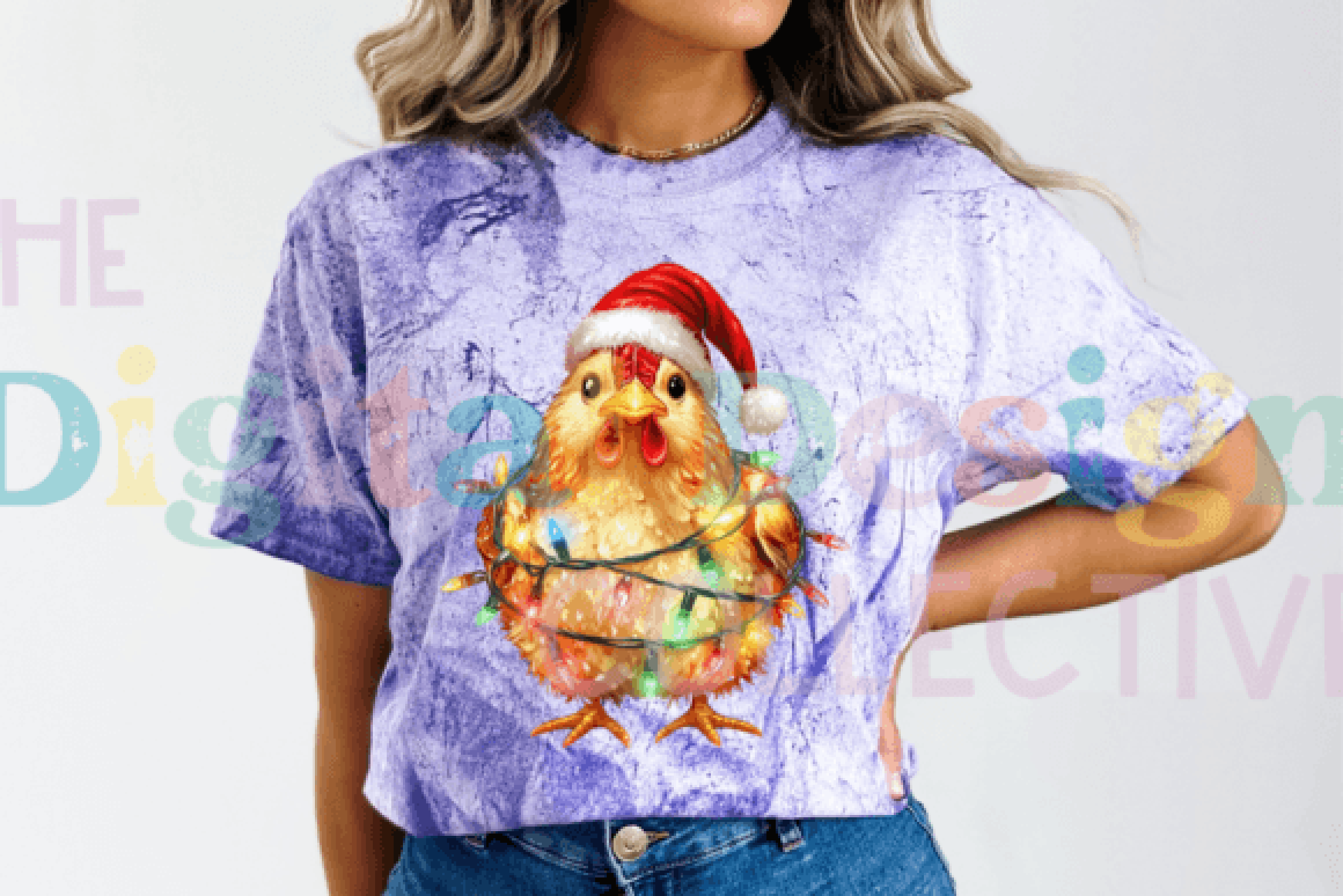 Hand Drawn Christmas Chicken Clipart Bundle