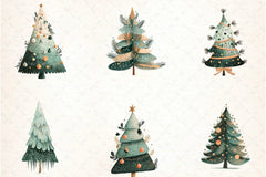 Hand Drawn Christmas Tree Clipart Bundle - CraftNest - Digital Crafting and Art