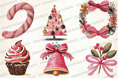 Hand Drawn Christmas Doodles Clipart Bundle - CraftNest - Digital Crafting and Art