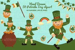 Hand Drawn St Patrick's Day Clipart Bundle - CraftNest - Digital Crafting and Art