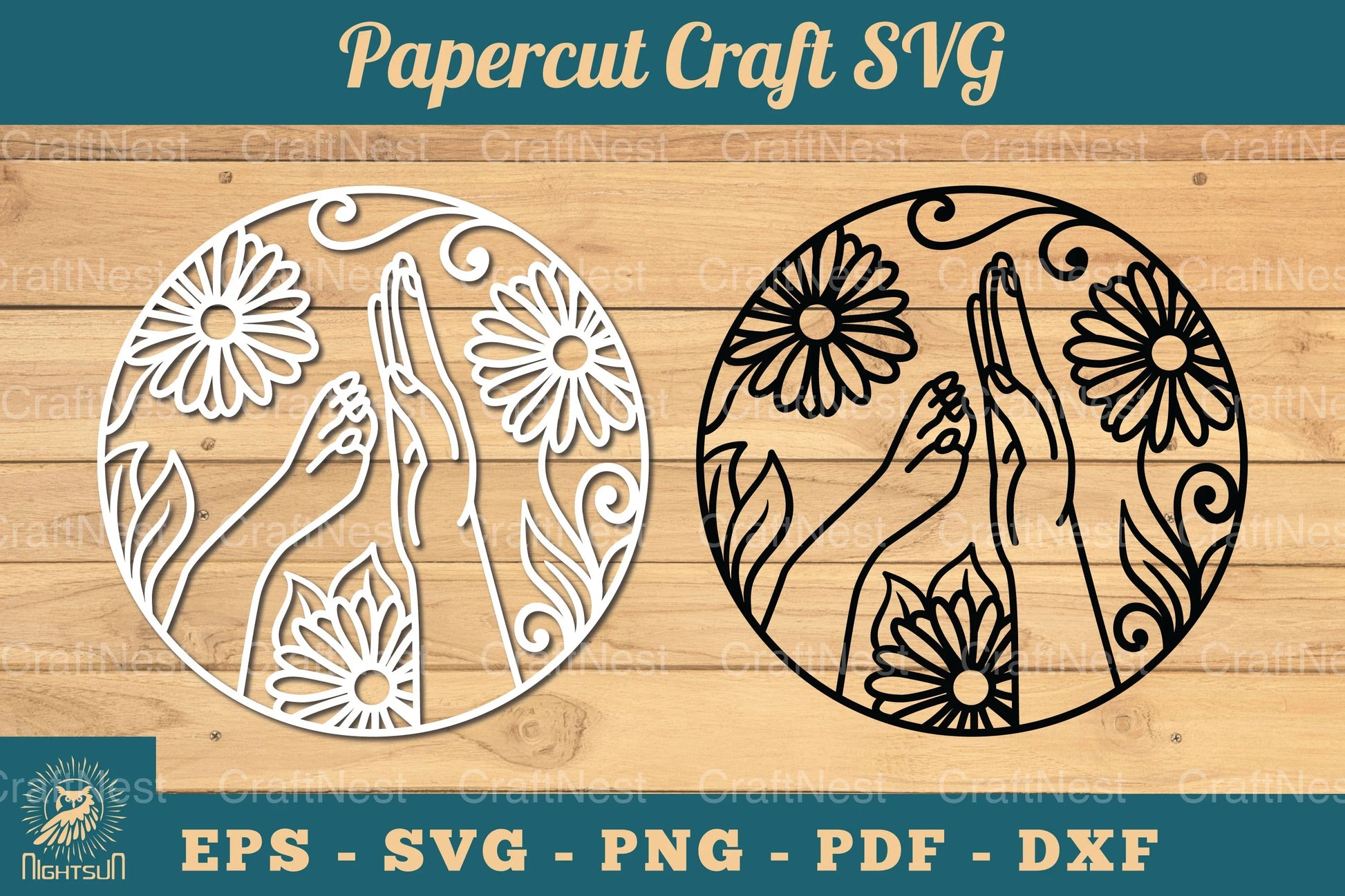 Hand Paw Papercut SVG Bundle - CraftNest - Digital Crafting and Art