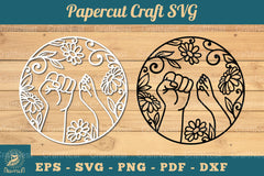 Hand Paw Papercut SVG Bundle - CraftNest - Digital Crafting and Art