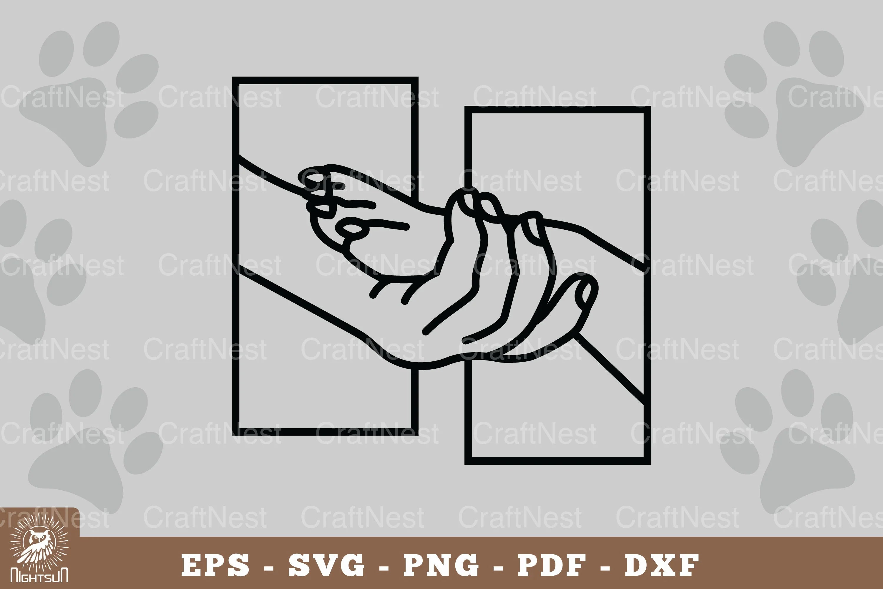 Hand and Paw Home Decor SVG Bundle - CraftNest - Digital Crafting and Art