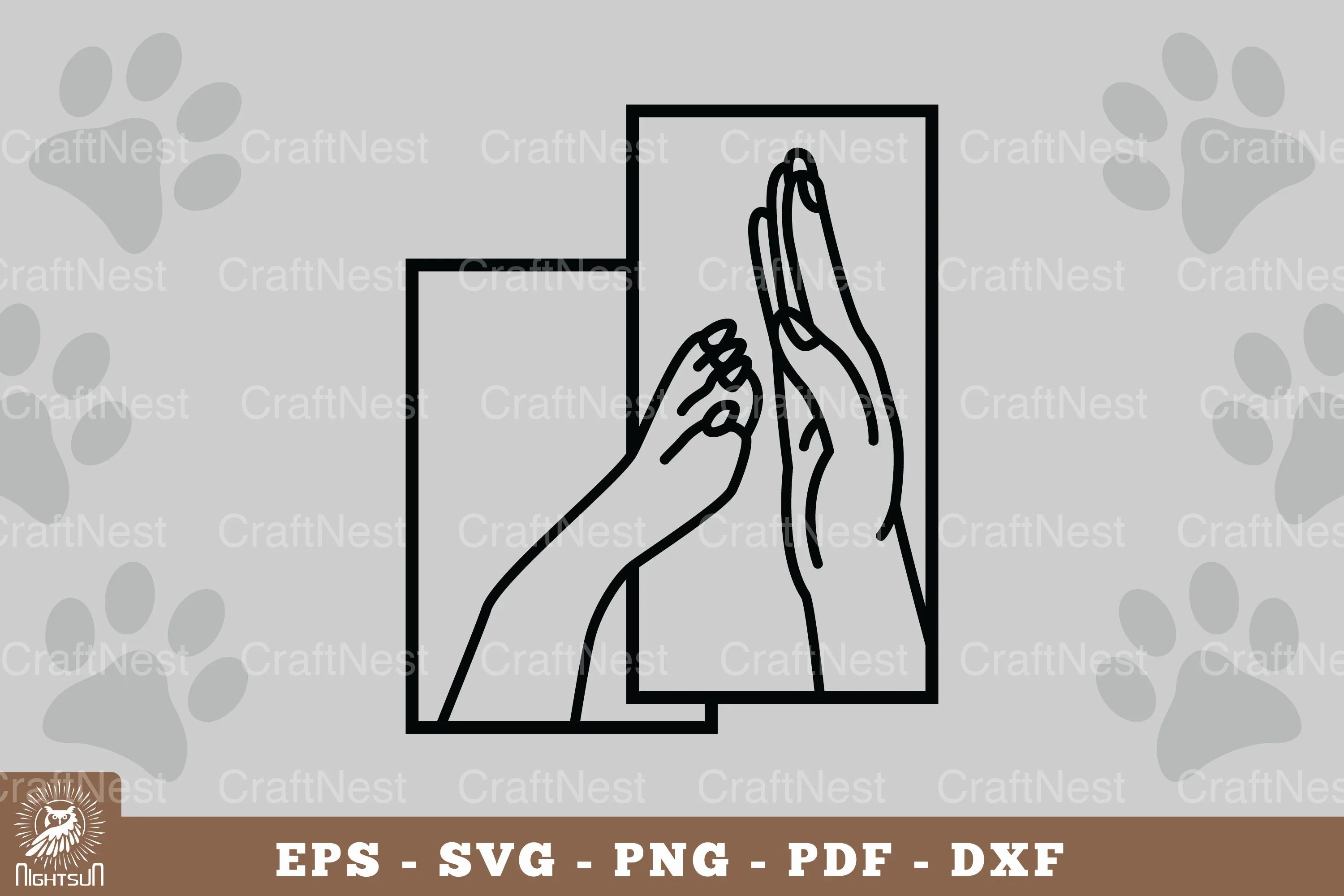 Hand and Paw Home Decor SVG Bundle - CraftNest - Digital Crafting and Art