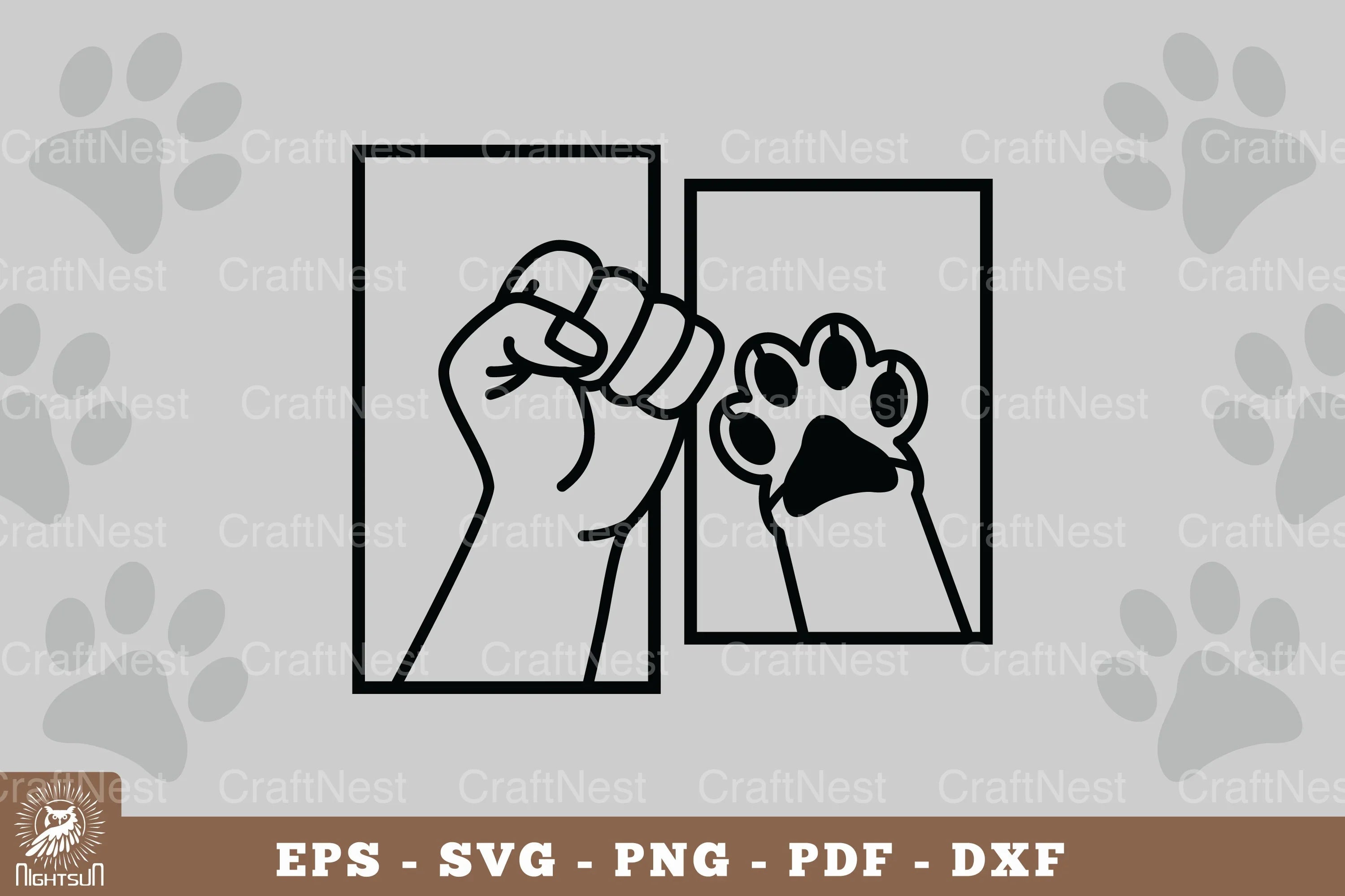 Hand and Paw Home Decor SVG Bundle - CraftNest - Digital Crafting and Art
