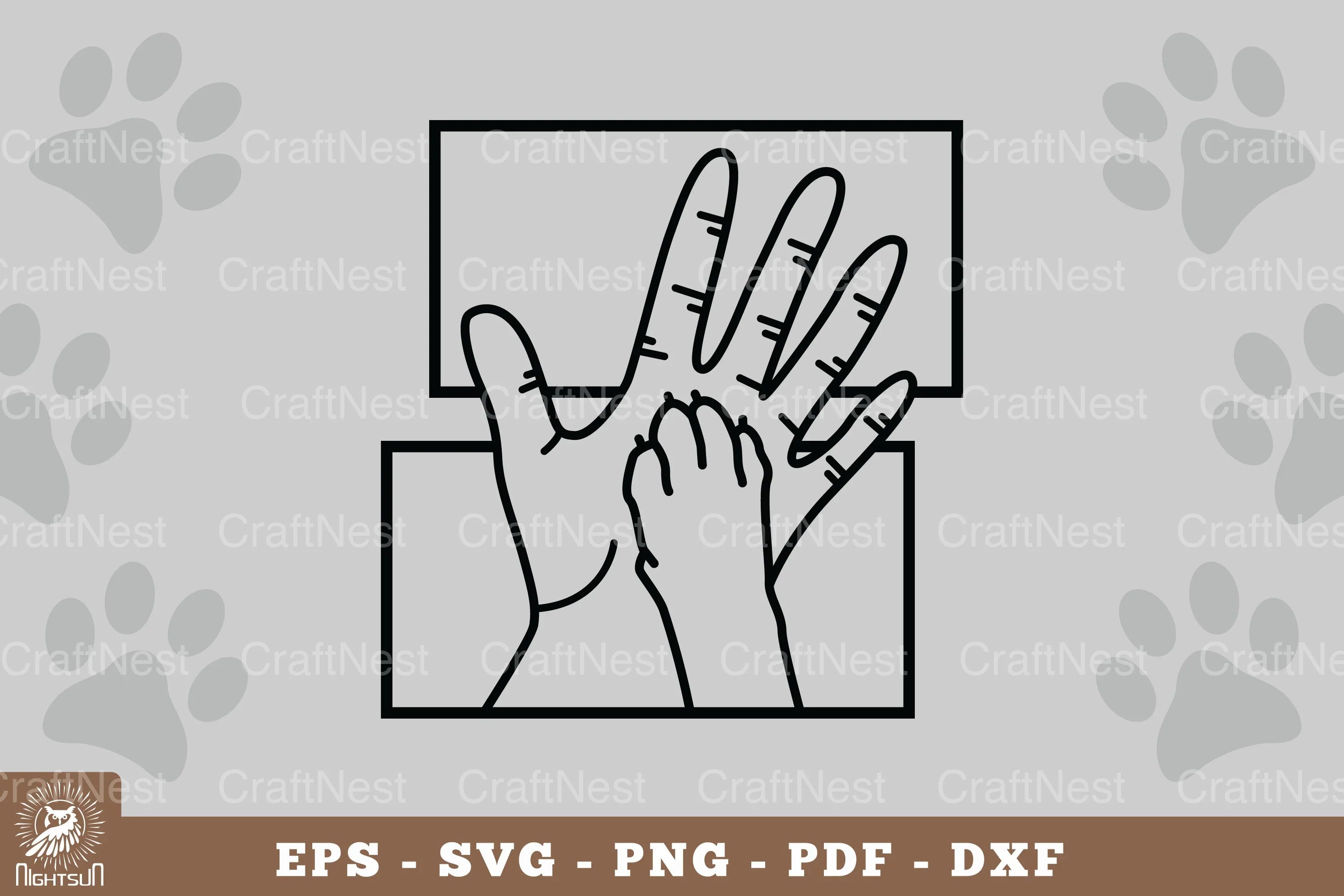Hand and Paw Home Decor SVG Bundle - CraftNest - Digital Crafting and Art