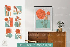 Hand-Drawn Flower Clipart Bundle - CraftNest - Digital Crafting and Art