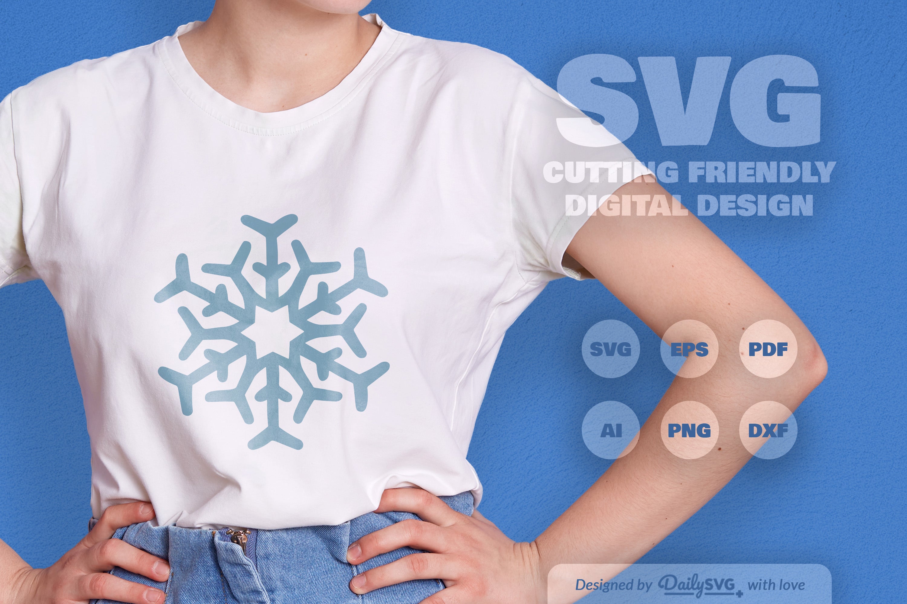 Hand-Drawn Snowflake SVG Bundle for Winter Crafts