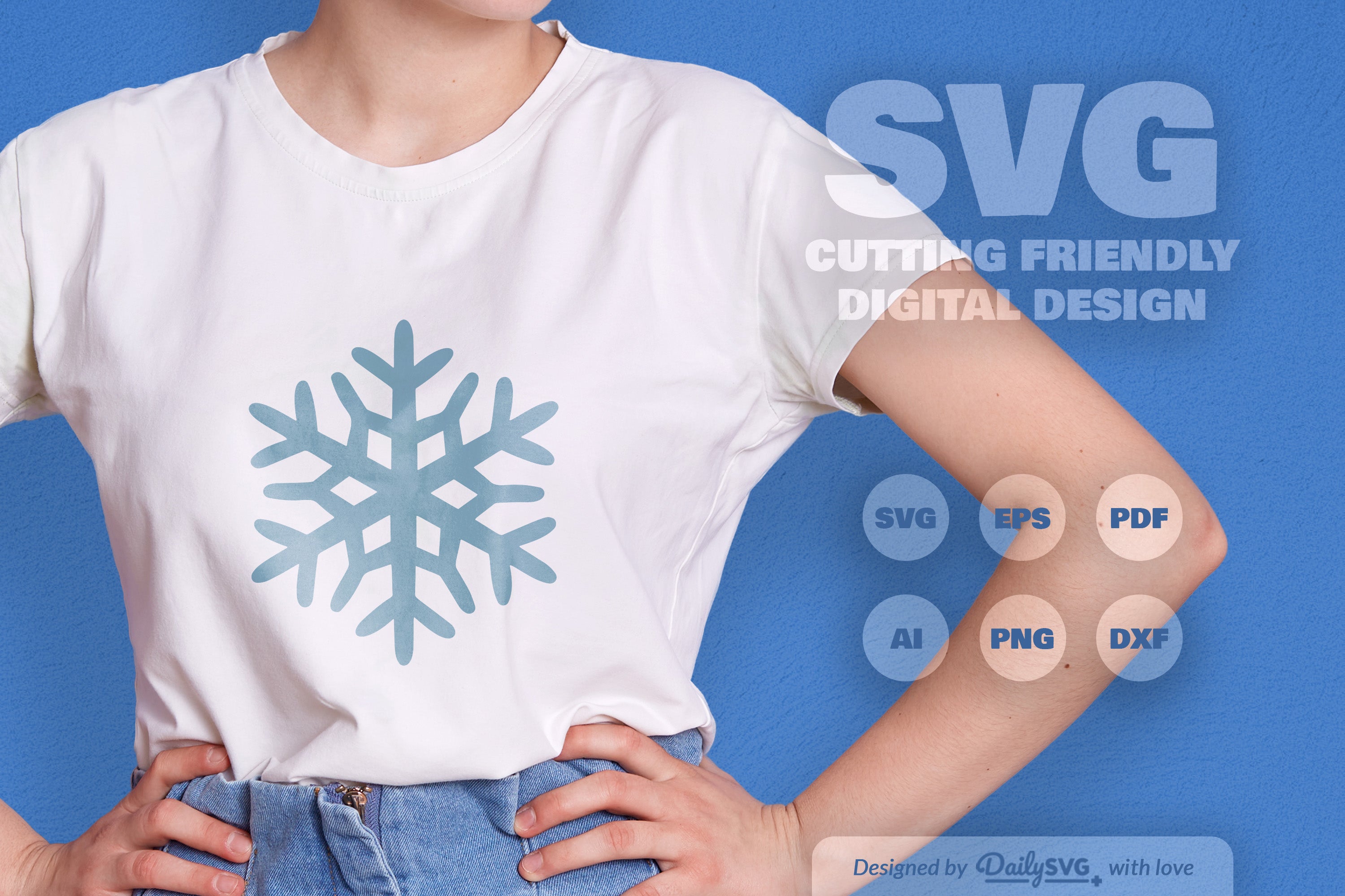 Hand-Drawn Snowflake SVG Bundle for Winter Designs 1