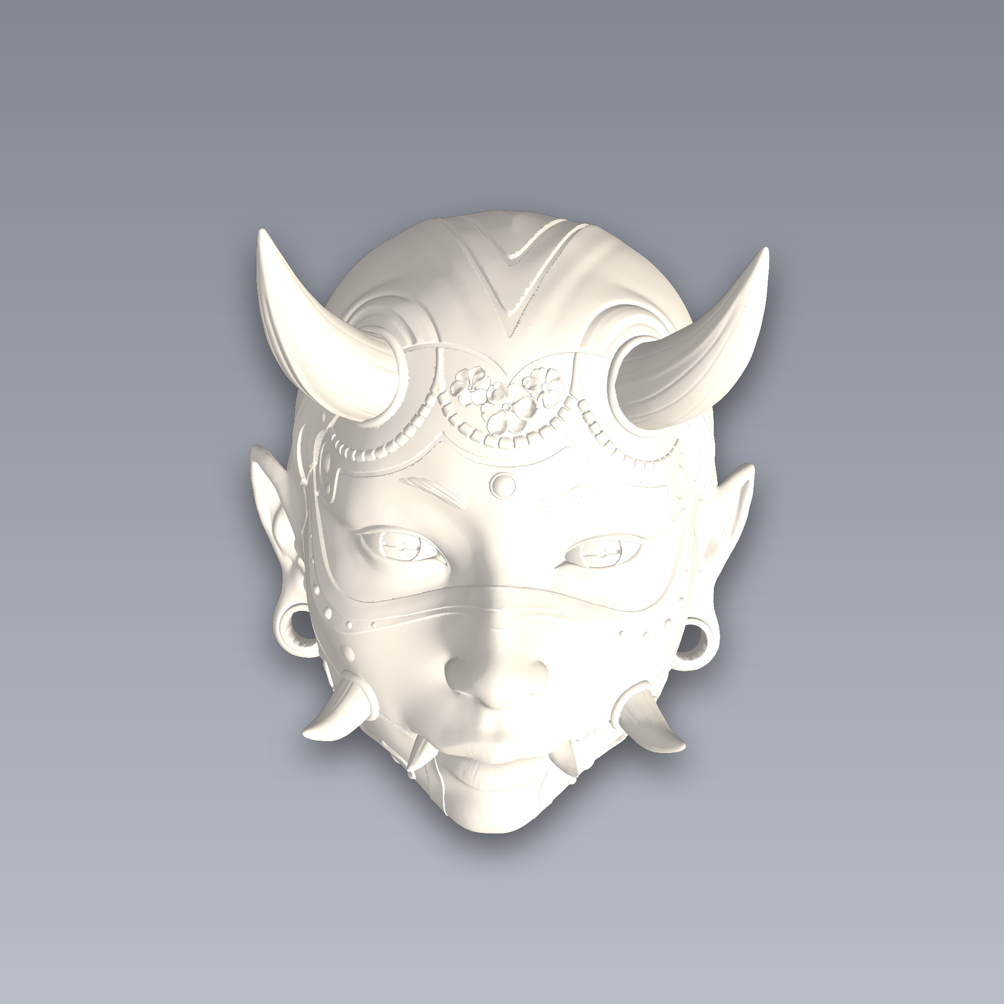 Hannya Wall Mask 3D Print STL File