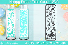 Happy Easter Candle Tree SVG Bundle 3 - CraftNest - Digital Crafting and Art