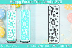 Happy Easter Candle Tree SVG Bundle 4 - CraftNest - Digital Crafting and Art