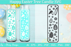 Happy Easter Candle Tree SVG Bundle 8 - CraftNest - Digital Crafting and Art