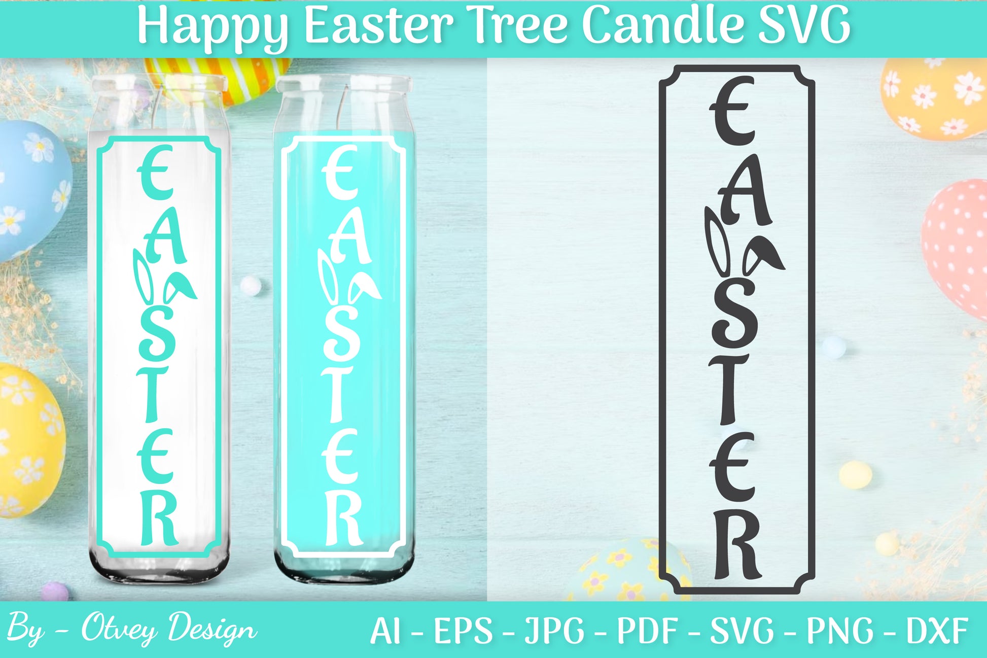 Happy Easter Candle Tree SVG Bundle 10 - CraftNest - Digital Crafting and Art