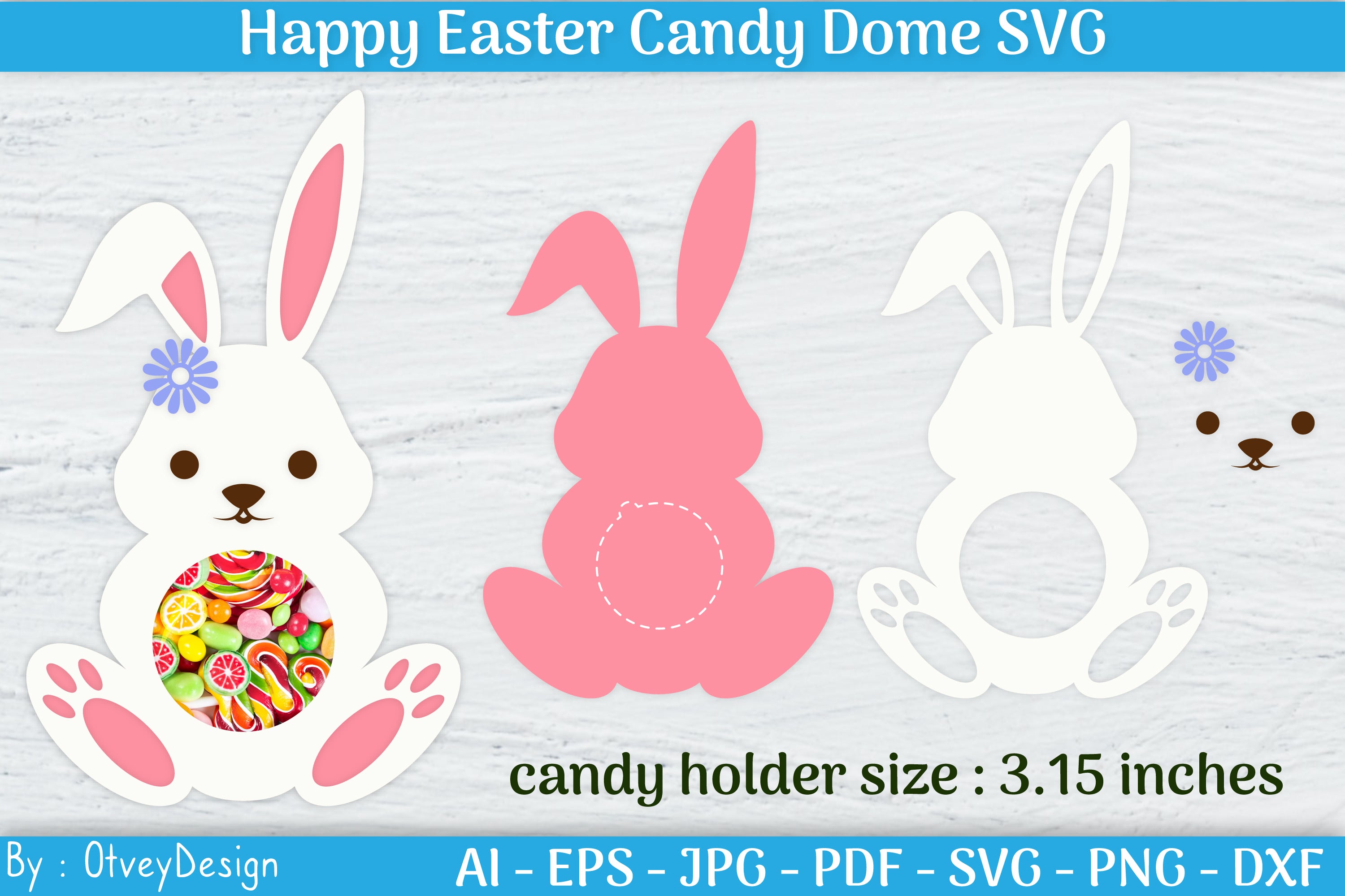 Happy Easter Candy Dome SVG Bundle