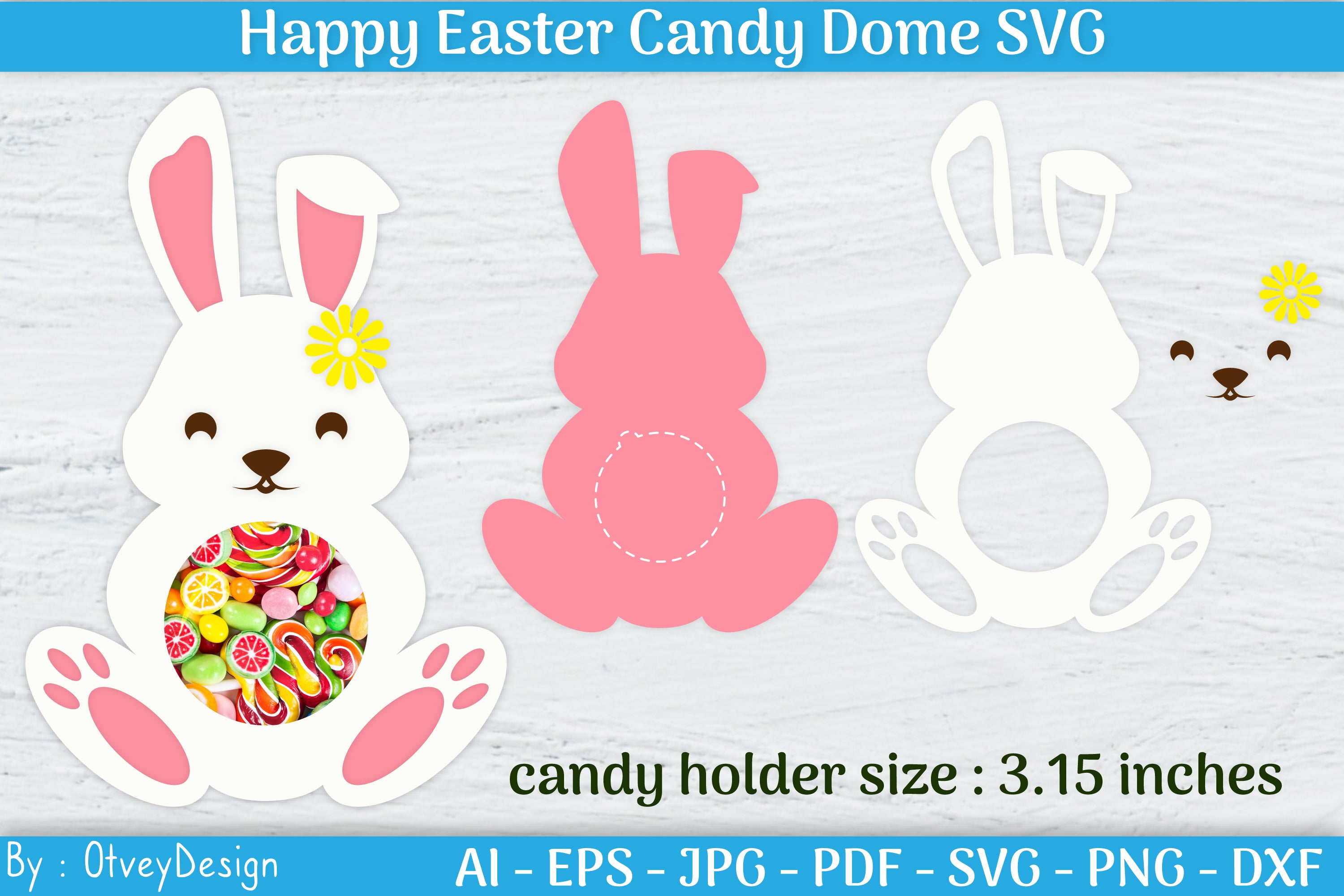 Happy Easter Candy Dome SVG Bundle