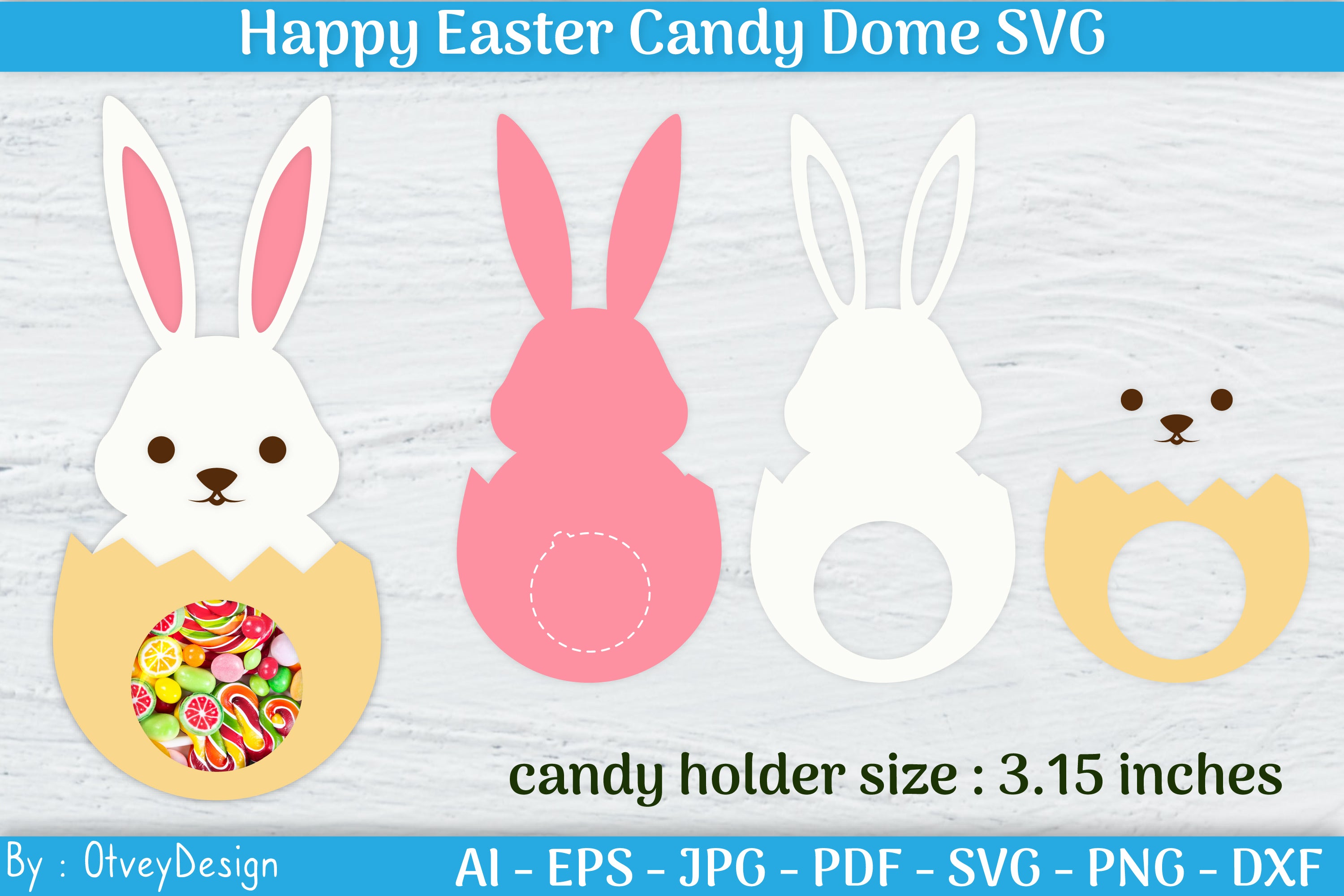 Happy Easter Candy Dome SVG Bundle