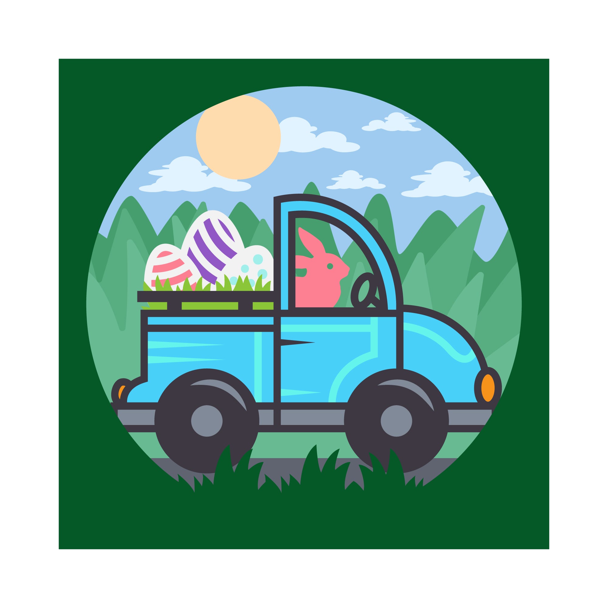 Happy Easter Car Shadow Box SVG Bundle