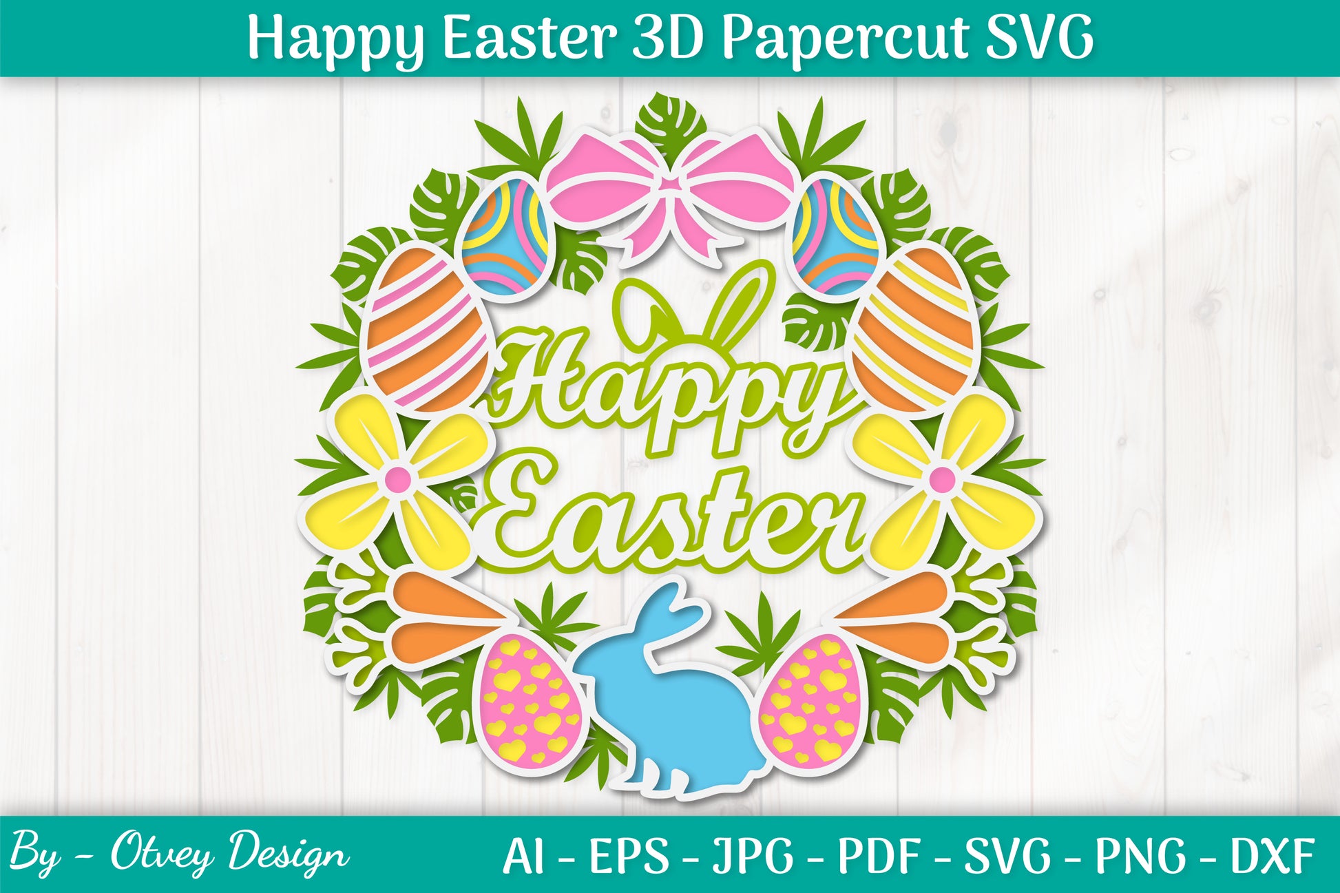 Happy Easter Papercut SVG Bundle 1 - CraftNest - Digital Crafting and Art