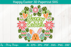 Happy Easter Papercut SVG Bundle 2 - CraftNest - Digital Crafting and Art