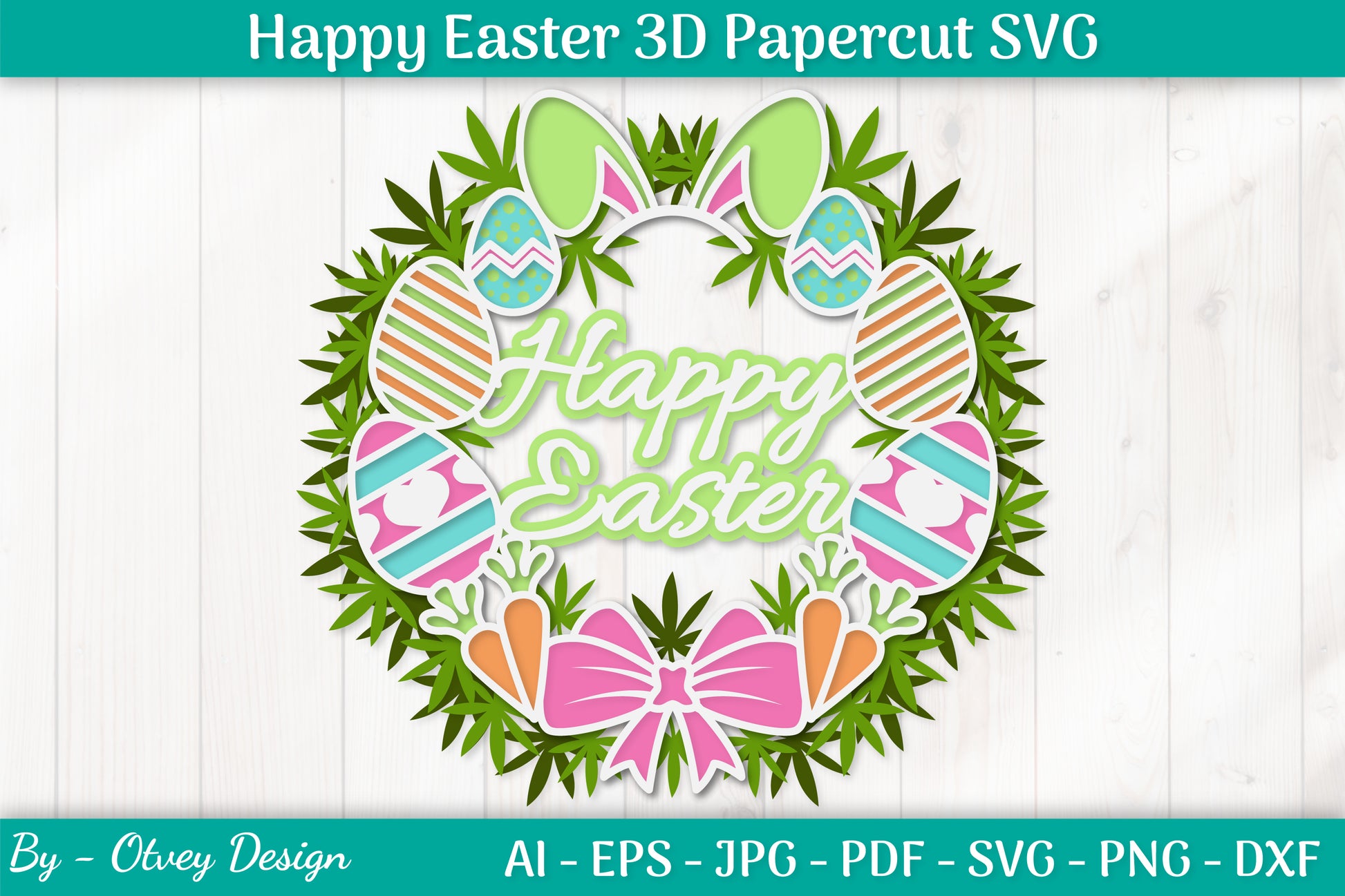 Happy Easter Papercut SVG Bundle 3 - CraftNest - Digital Crafting and Art
