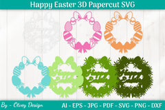 Happy Easter Papercut SVG Bundle 3 - CraftNest - Digital Crafting and Art