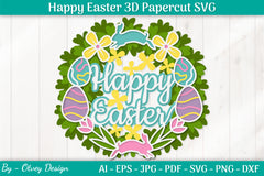 Happy Easter Papercut SVG Bundle 4 - CraftNest - Digital Crafting and Art
