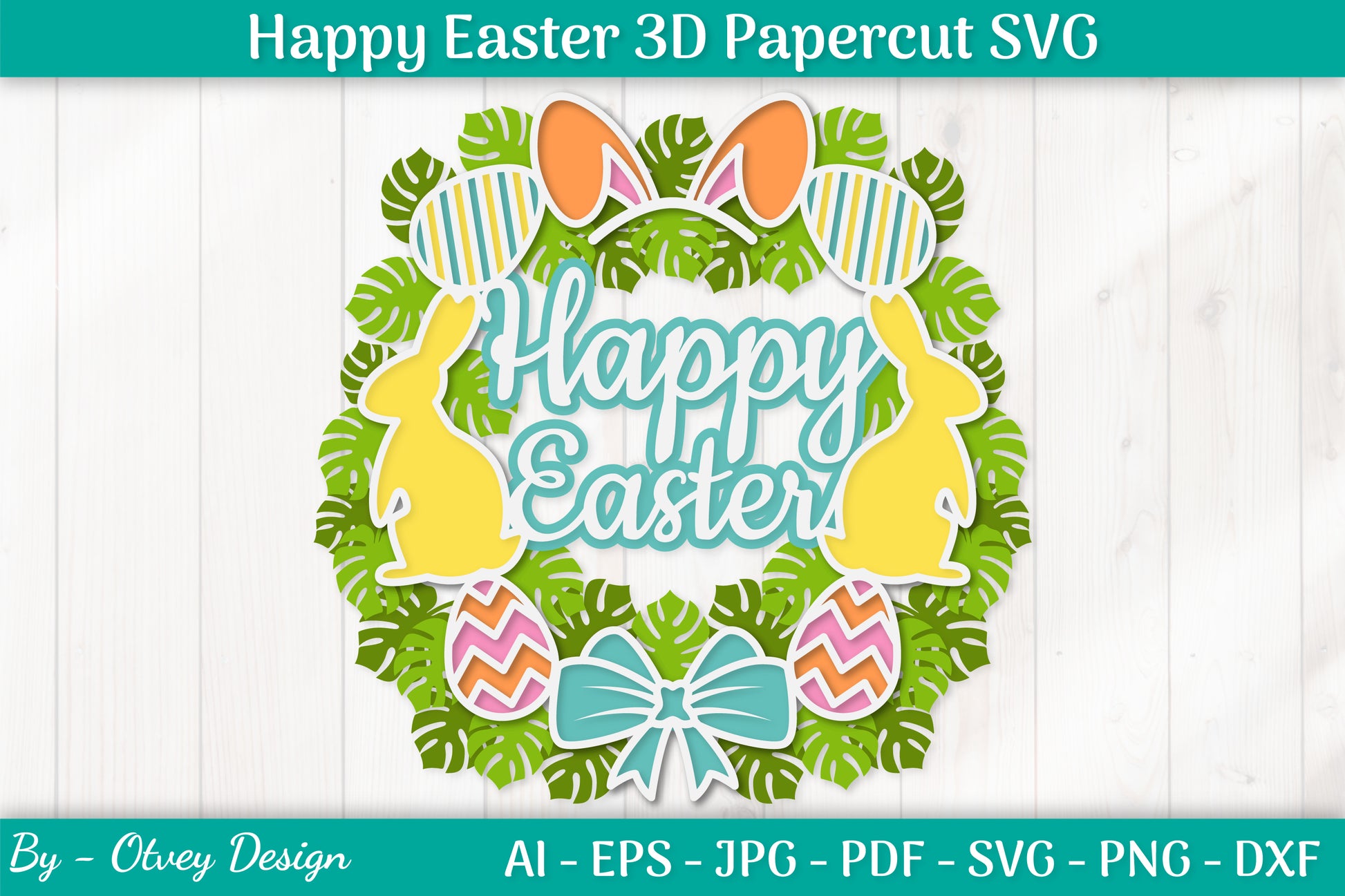 Happy Easter Papercut SVG Bundle 5 - CraftNest - Digital Crafting and Art