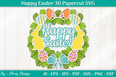 Happy Easter Papercut SVG Bundle 5 - CraftNest - Digital Crafting and Art
