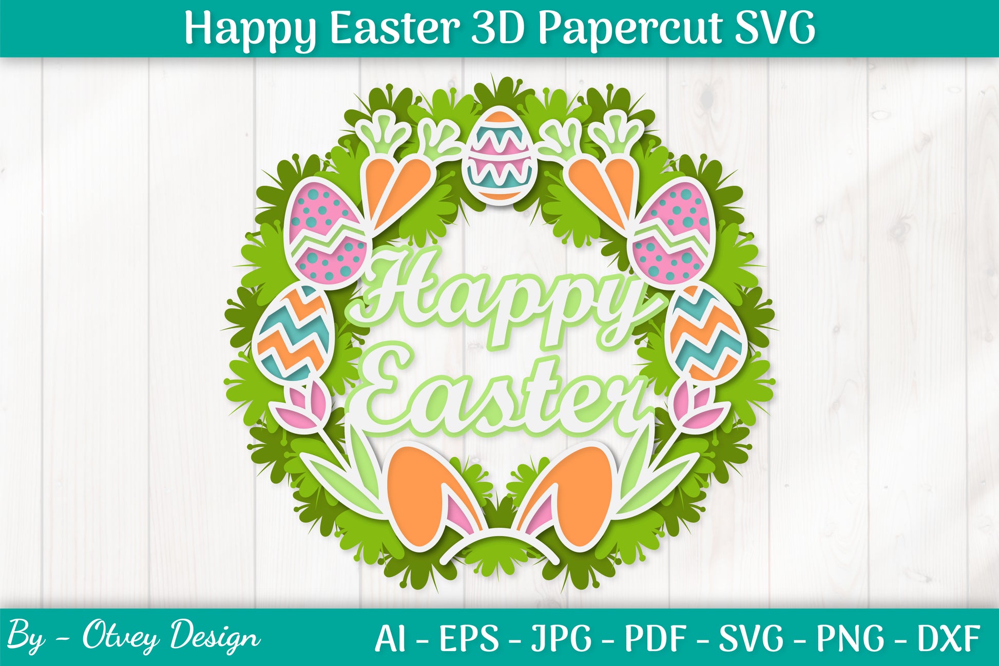 Happy Easter Papercut SVG Bundle 6 - CraftNest - Digital Crafting and Art
