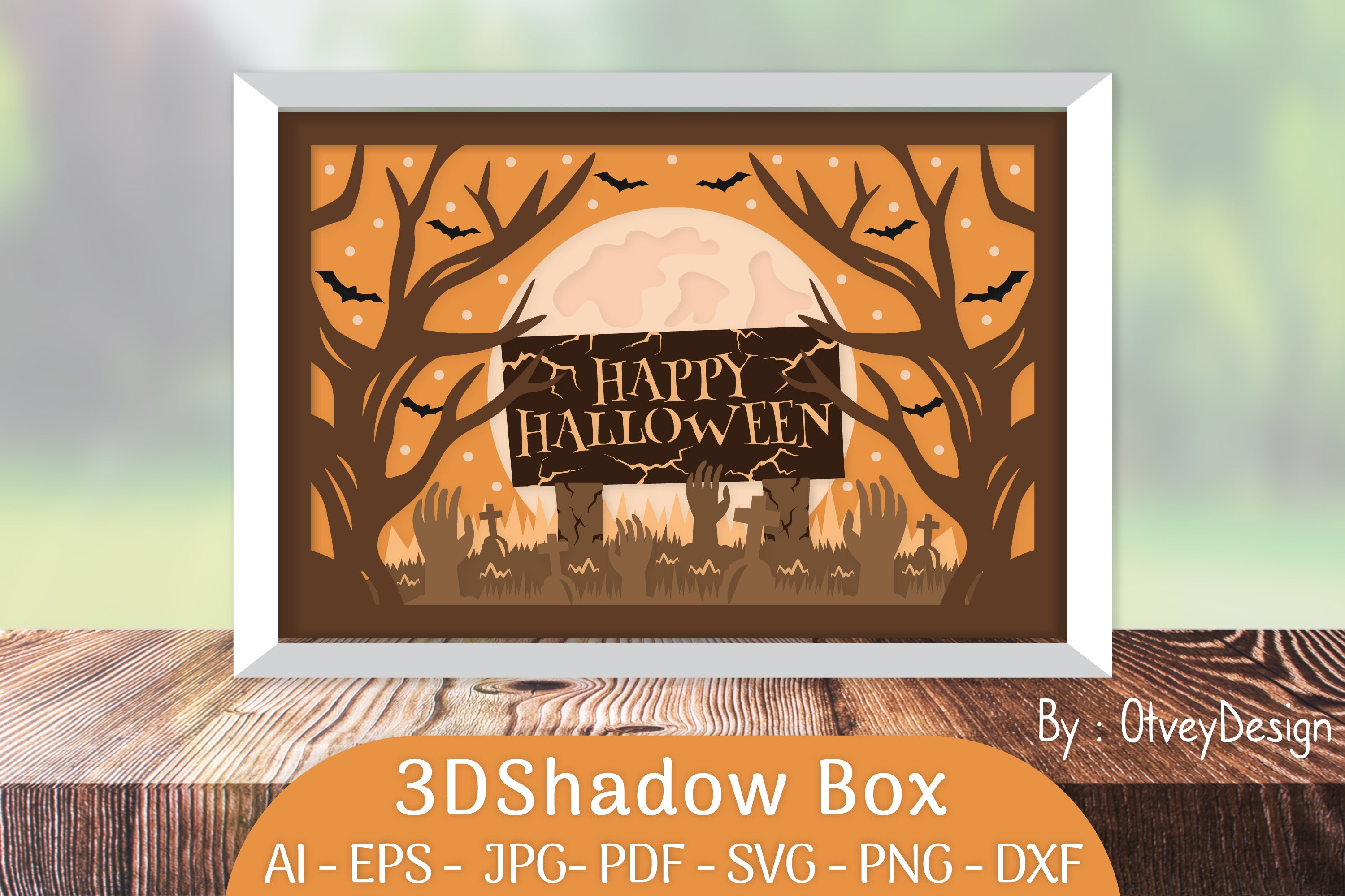 Happy Halloween 3D Shadowbox Layered Papercut SVG Bundle