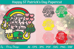 Happy St Patrick's Day Layered Papercut SVG Bundle - CraftNest - Digital Crafting and Art