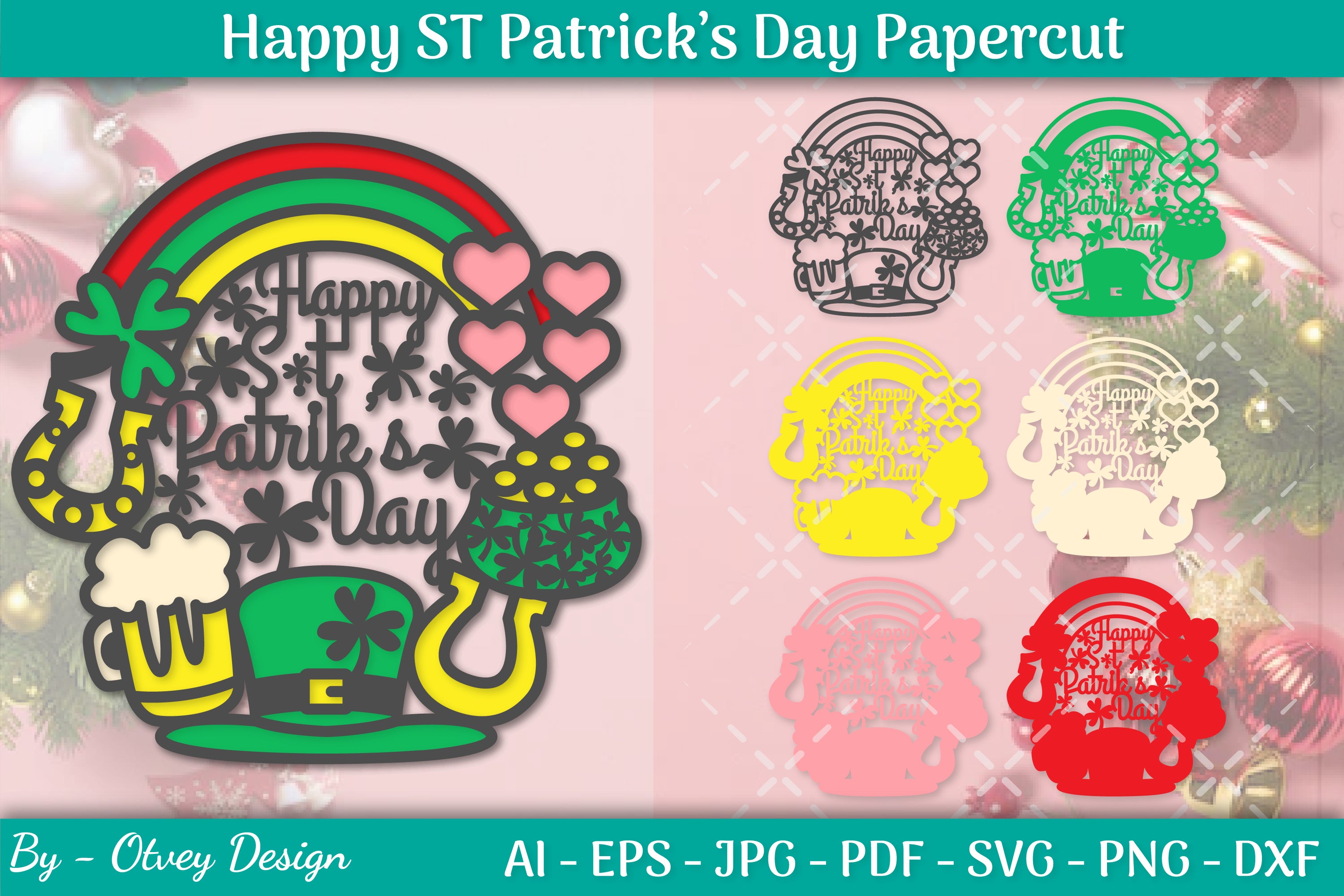 Happy St Patrick's Day Layered Papercut SVG Bundle - CraftNest - Digital Crafting and Art