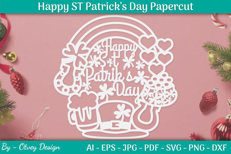 Happy St Patrick's Day Papercut SVG Bundle - CraftNest - Digital Crafting and Art