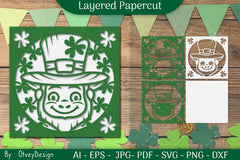 Happy St Patrick's Day Layered Papercut SVG Bundle 6 - CraftNest - Digital Crafting and Art
