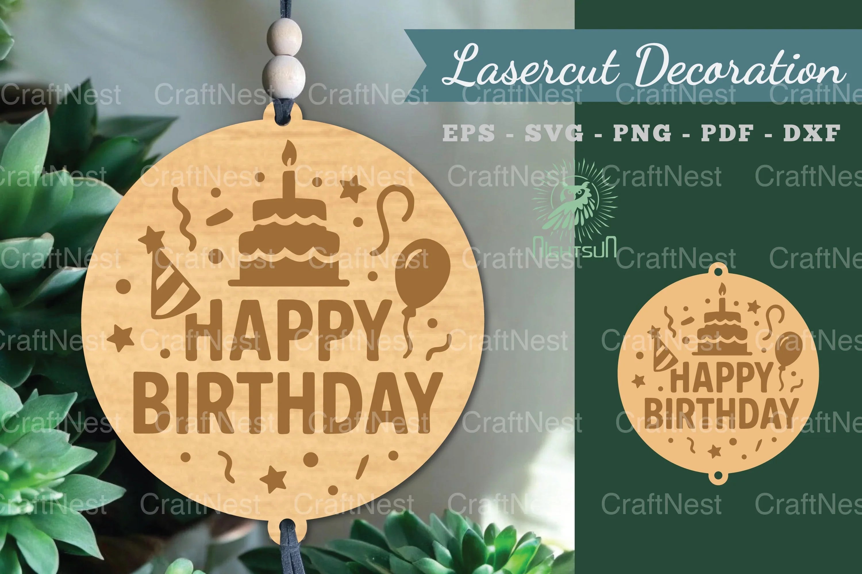 Happy Birthday Lasercut Decoration Clipart Bundle - CraftNest - Digital Crafting and Art
