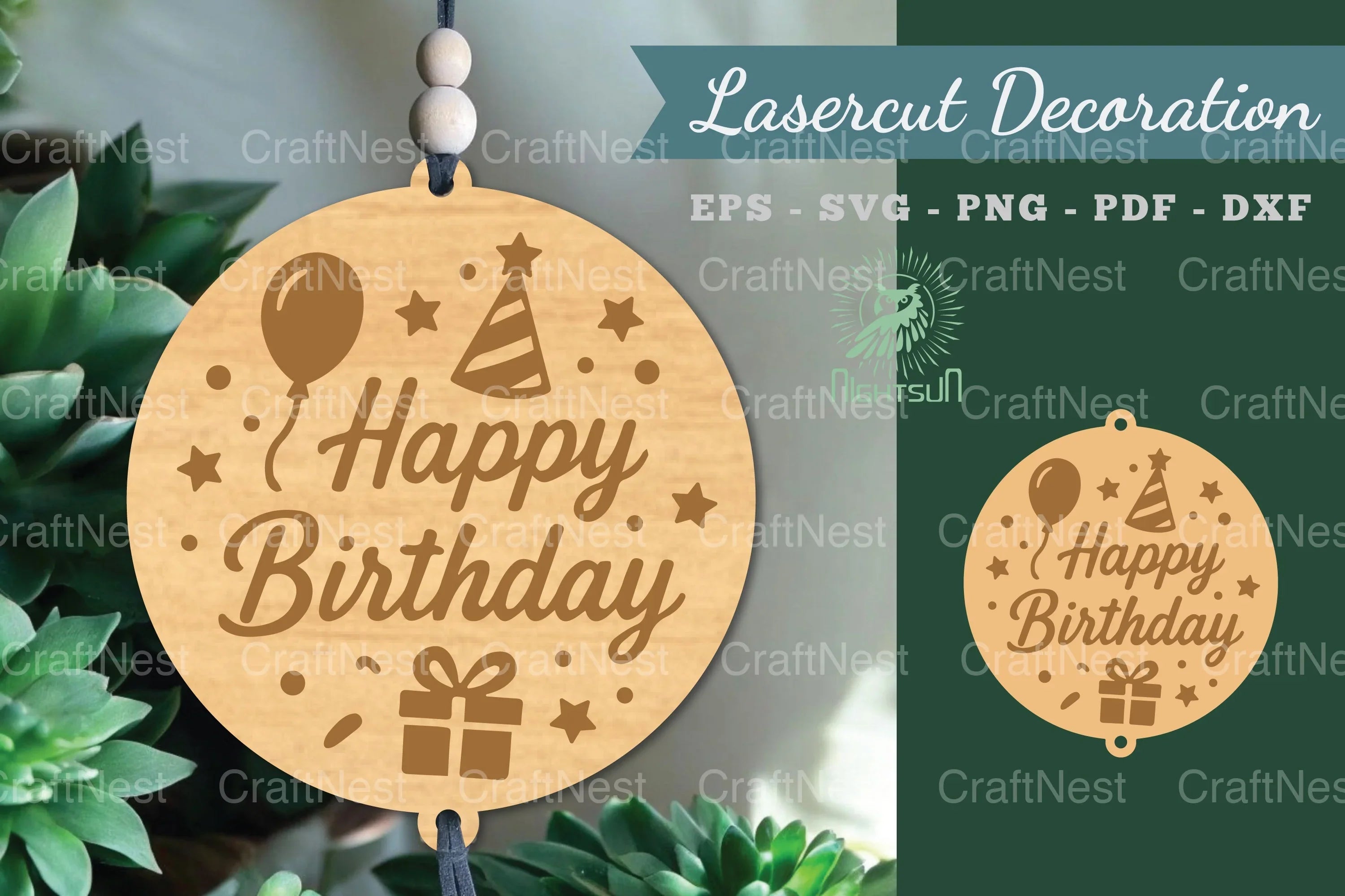Happy Birthday Lasercut Decoration Clipart Bundle - CraftNest - Digital Crafting and Art