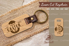 Happy Easter Laser Cut Keychain Design Bundle - CraftNest - Digital Crafting and Art
