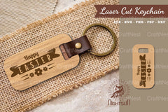 Happy Easter Laser Cut Keychain Design Bundle - CraftNest - Digital Crafting and Art