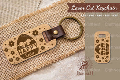 Happy Easter Laser Cut Keychain Design Bundle - CraftNest - Digital Crafting and Art