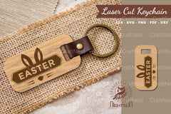 Happy Easter Laser Cut Keychain Design Bundle - CraftNest - Digital Crafting and Art