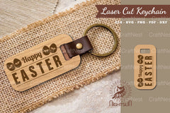 Happy Easter Laser Cut Keychain Design Bundle - CraftNest - Digital Crafting and Art