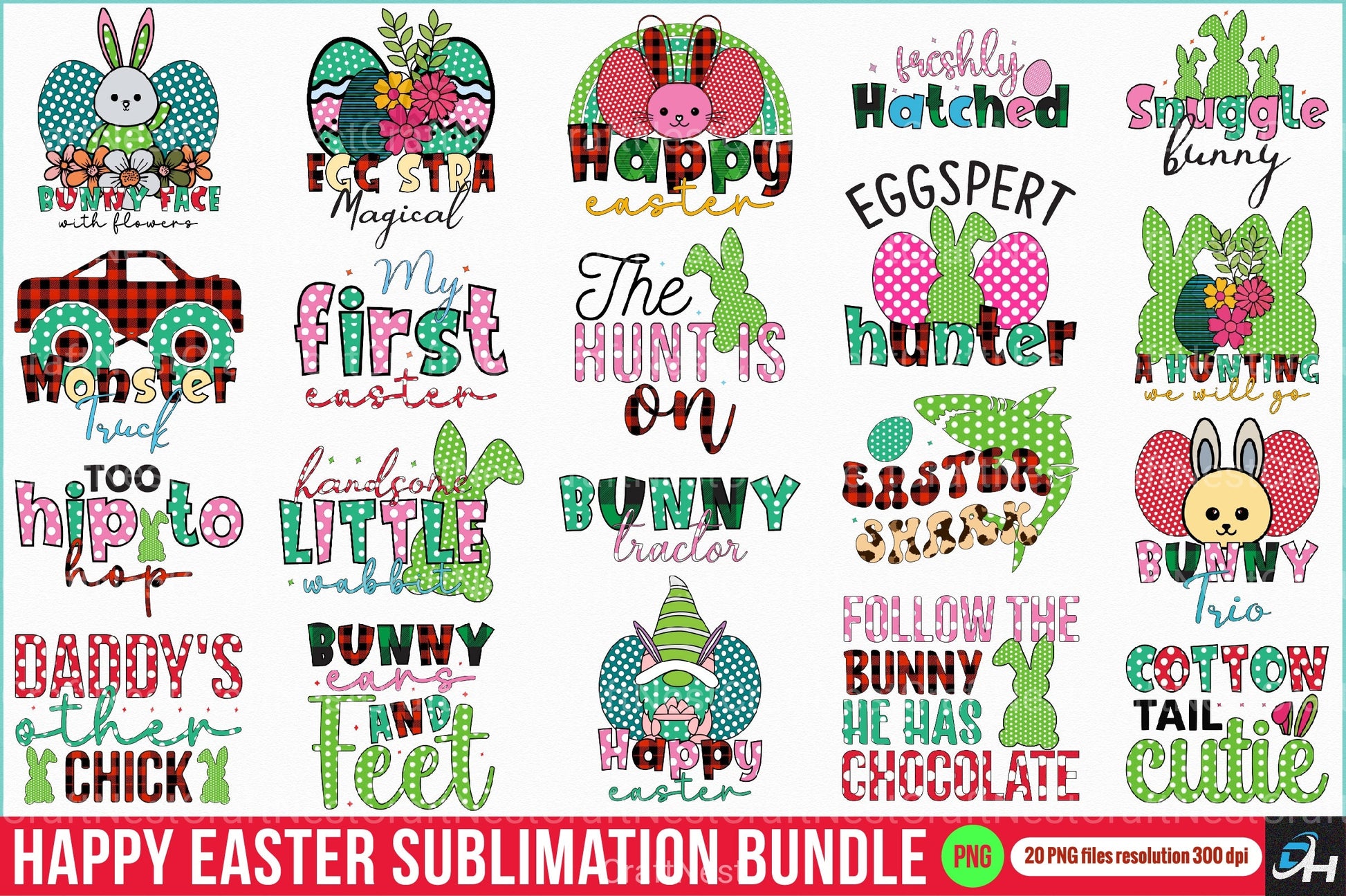 Happy Easter Clipart Bundle - CraftNest - Digital Crafting and Art