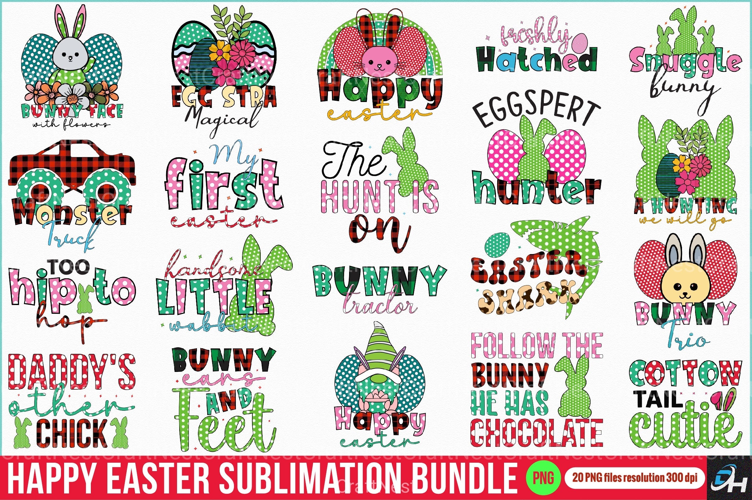 Happy Easter Clipart Bundle - CraftNest - Digital Crafting and Art