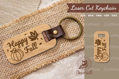 Happy Fall Laser Cut Keychain Design Bundle - CraftNest - Digital Crafting and Art