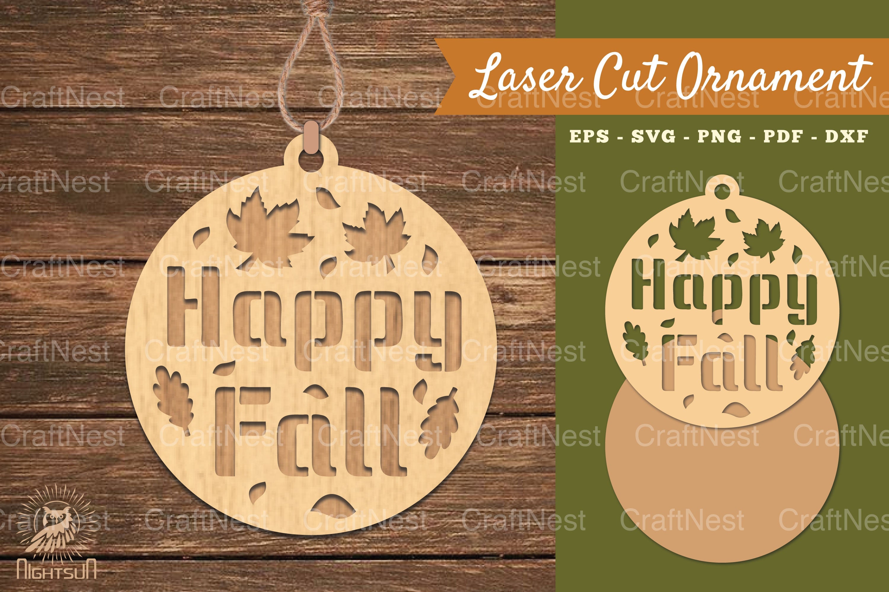 Happy Fall Laser Cut Ornament Clipart Bundle - CraftNest - Digital Crafting and Art