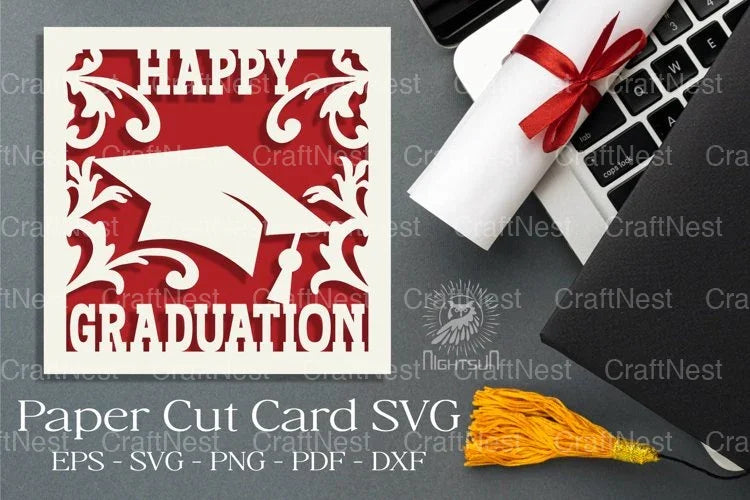 Happy Graduation Paper Cutting Clipart Bundle - CraftNest - Digital Crafting and Art