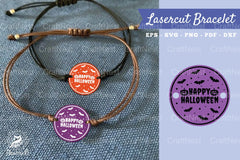 Happy Halloween Laser Cut Bracelet Design Bundle - CraftNest - Digital Crafting and Art