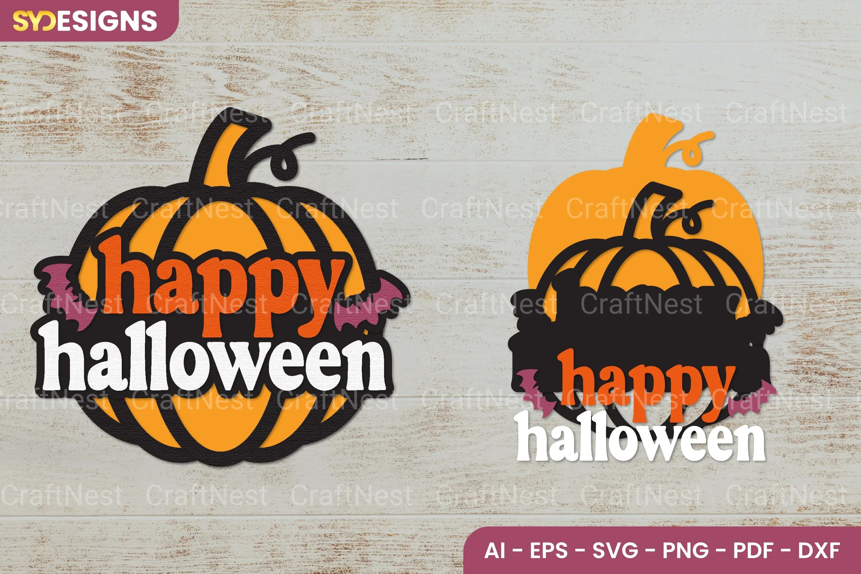 Happy Halloween Lasercut SVG Bundle - CraftNest - Digital Crafting and Art