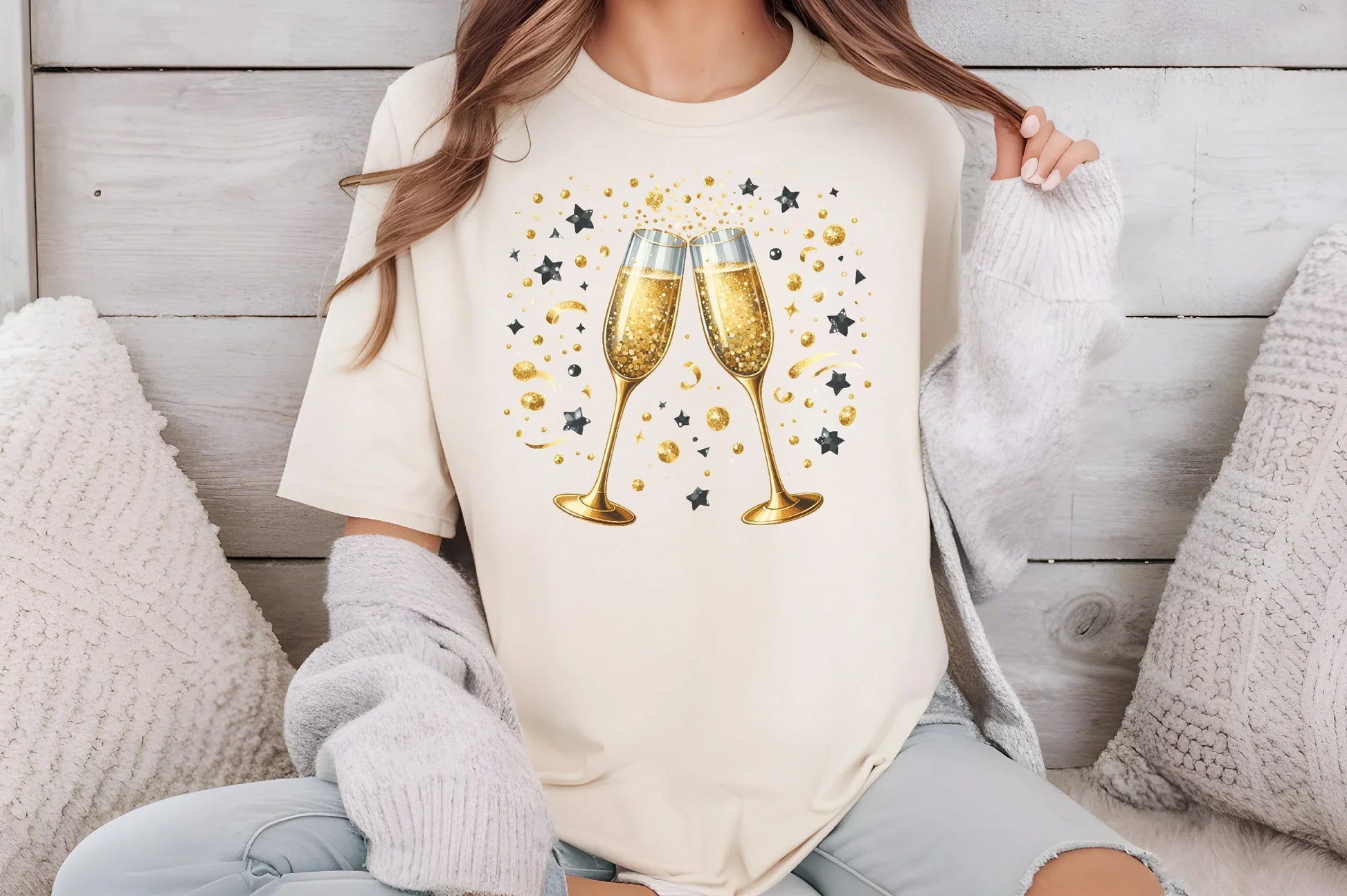 Happy New Year Gold & Black Clipart Bundle - CraftNest - Digital Crafting and Art